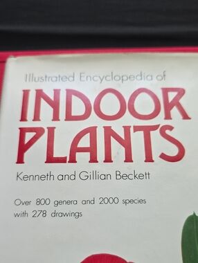 Illustrated Encyclopedia of Indoor Plants - Red & White Cover